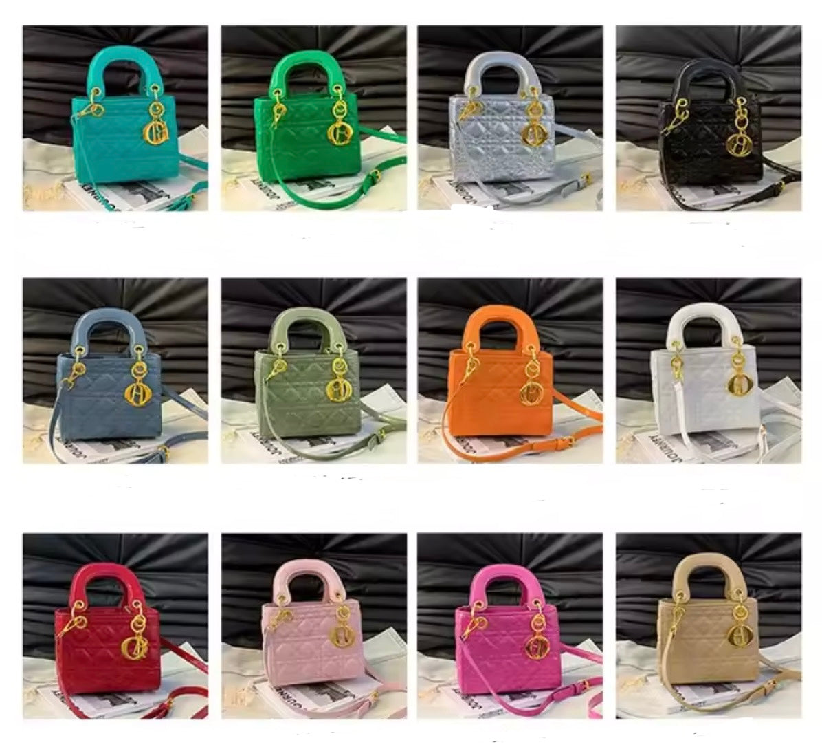 Structured square tote  “DIANA” bag