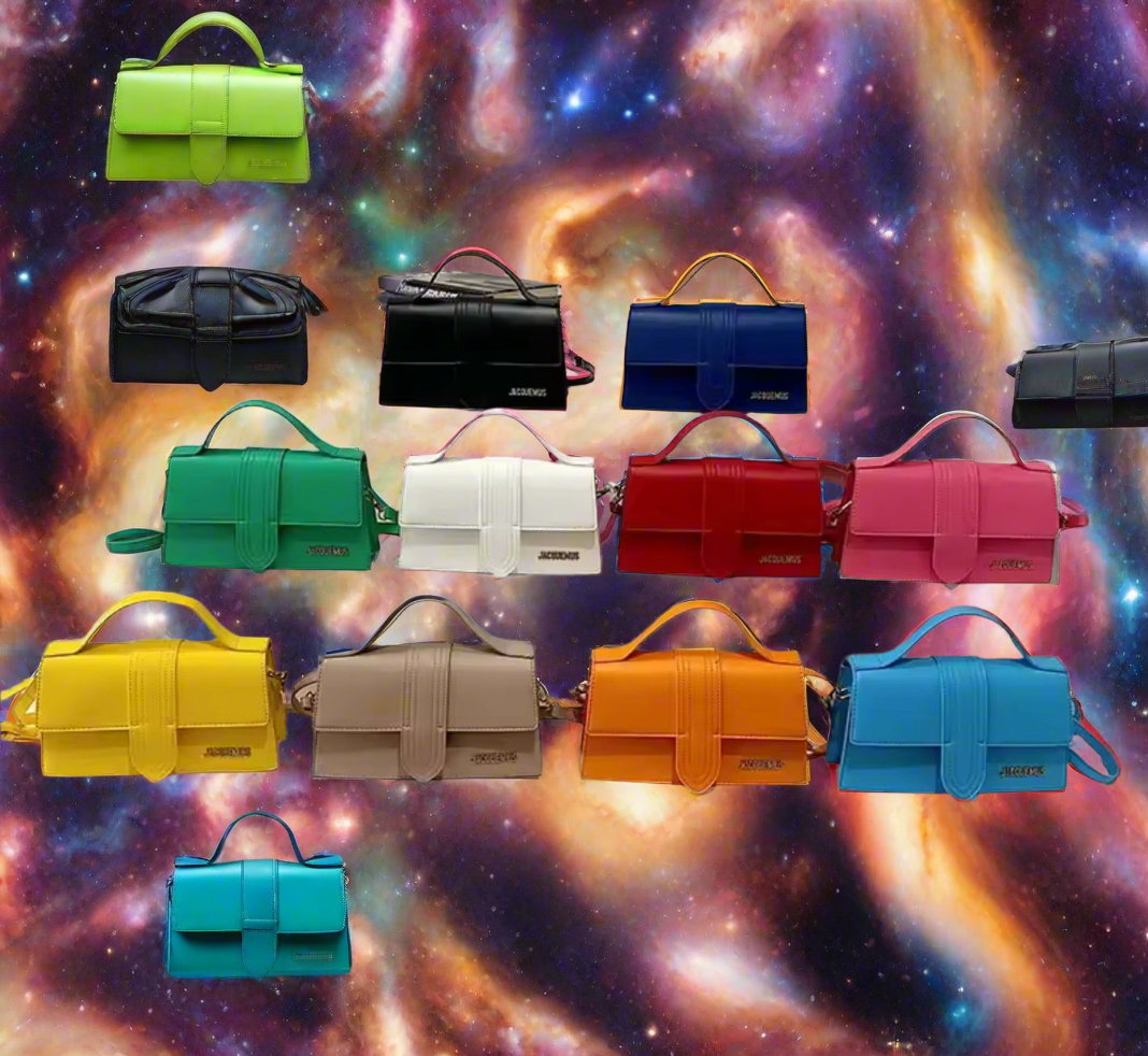JAQ structured rectangular clutch / crossbody flap purse in many colors