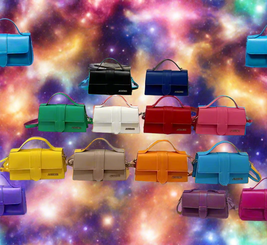 JAQ structured rectangular clutch / crossbody flap purse in many colors